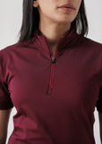 Flared leggings and fitted zip top set