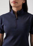 Flared leggings and fitted zip top set